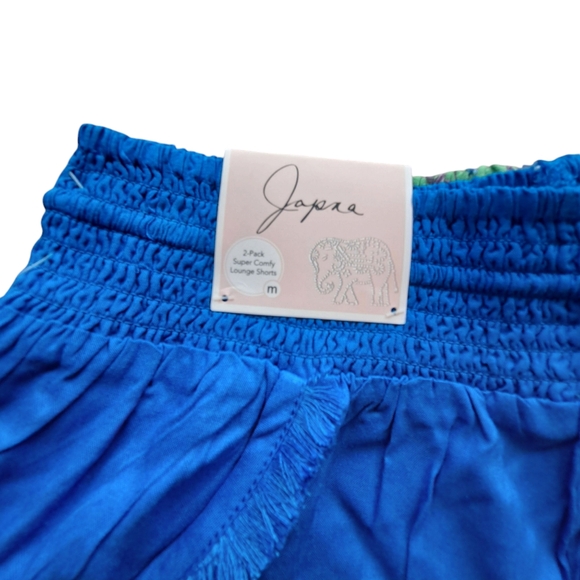 Japna 2-Pack Floral Green and Pink Women's Shorts Sleepwear New Size M - Picture 3 of 7